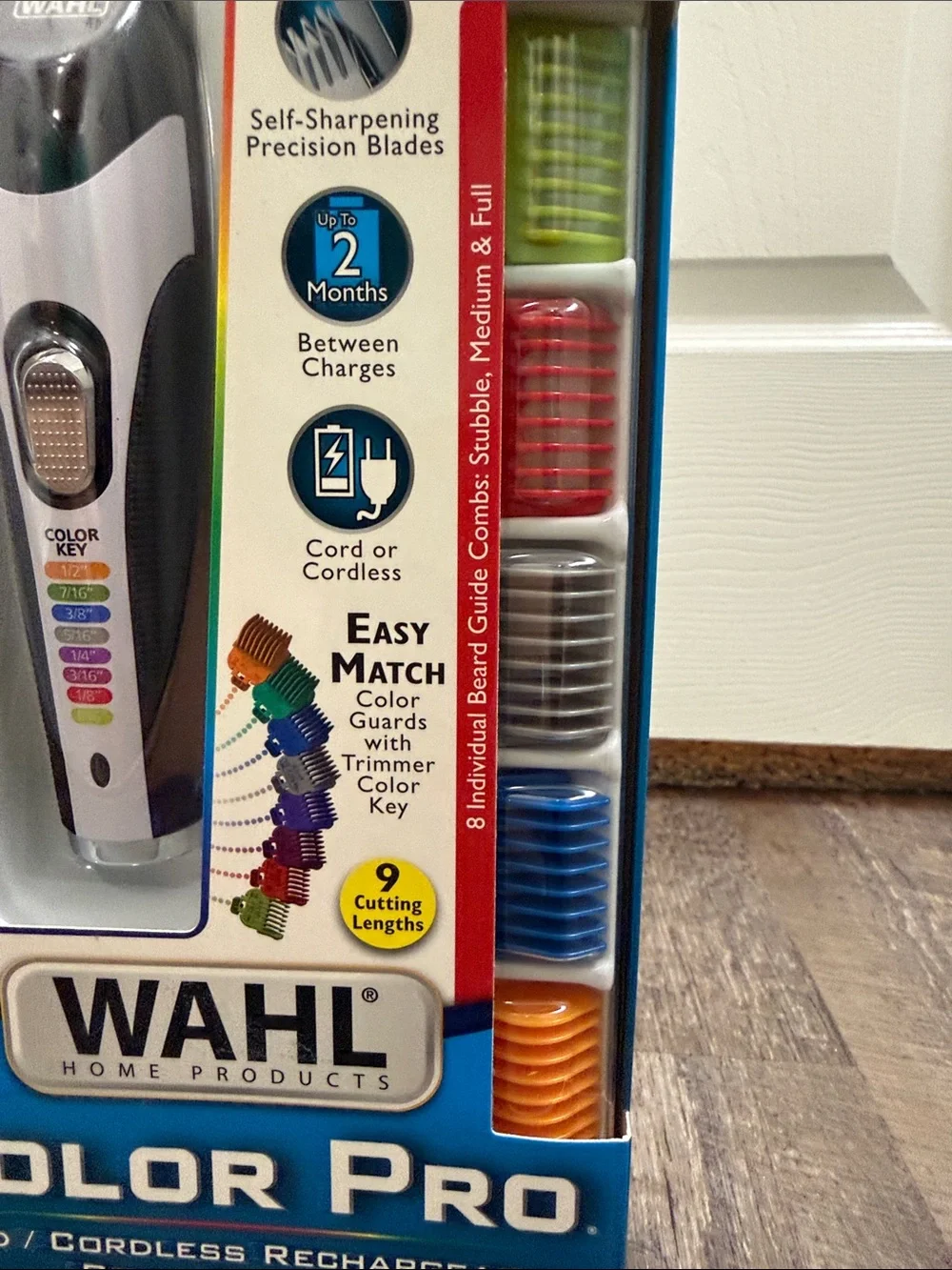 Wahl Color Pro Beard Trimmer with Multicolor Guard Set